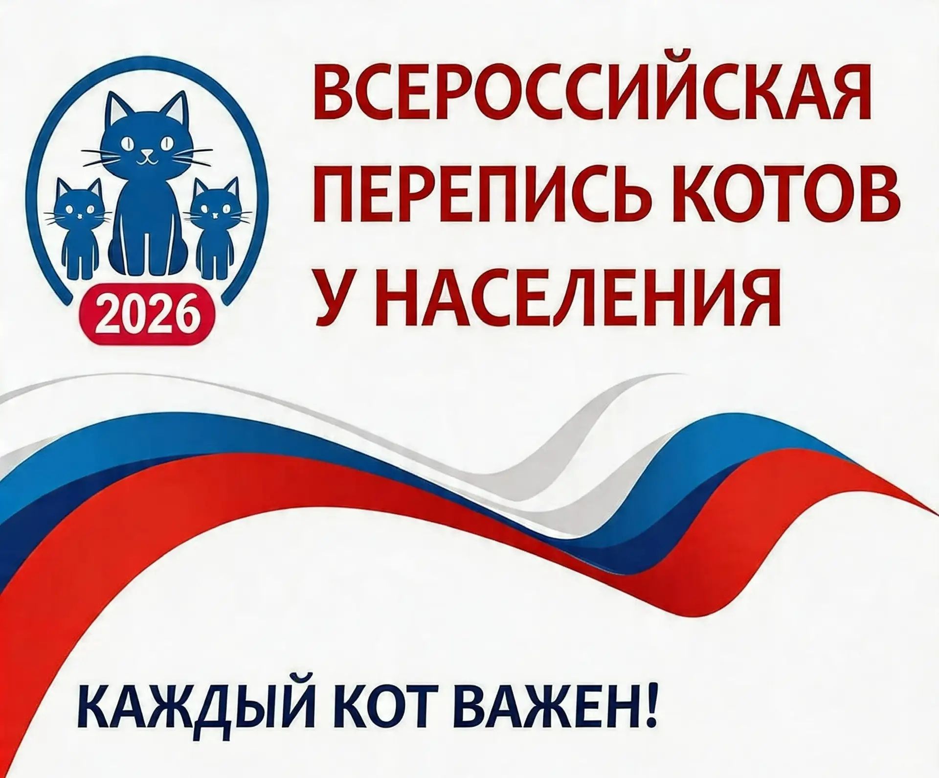 ВСЕРОССИЙСКАЯ ПЕРЕПИСЬ КОТОВ У НАСЕЛЕНИЯ 2026 КАЖДЫЙ КОТ ВАЖЕН!