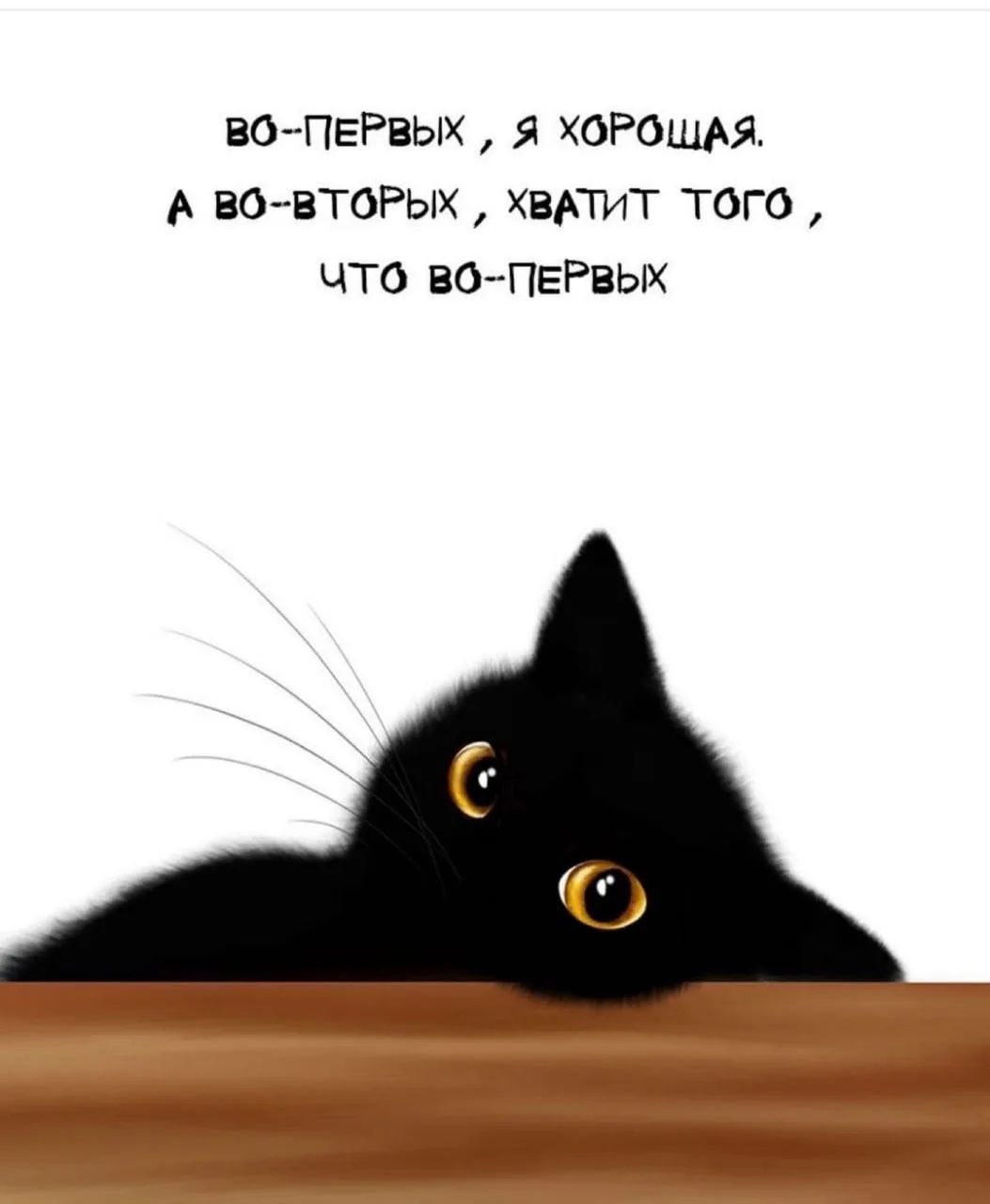 Во-первых, я хорошая. А во-вторых, хватит того, что во-первых