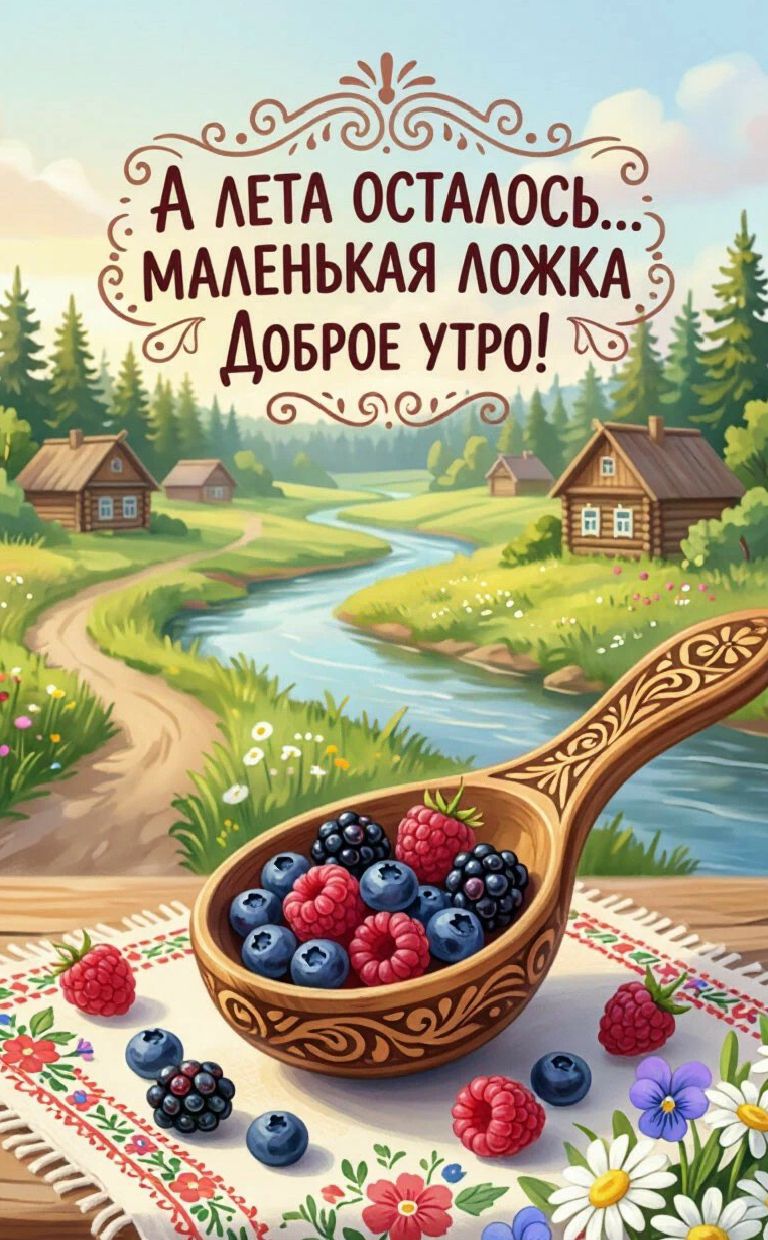 А лета осталось... маленькая ложка. Доброе утро!