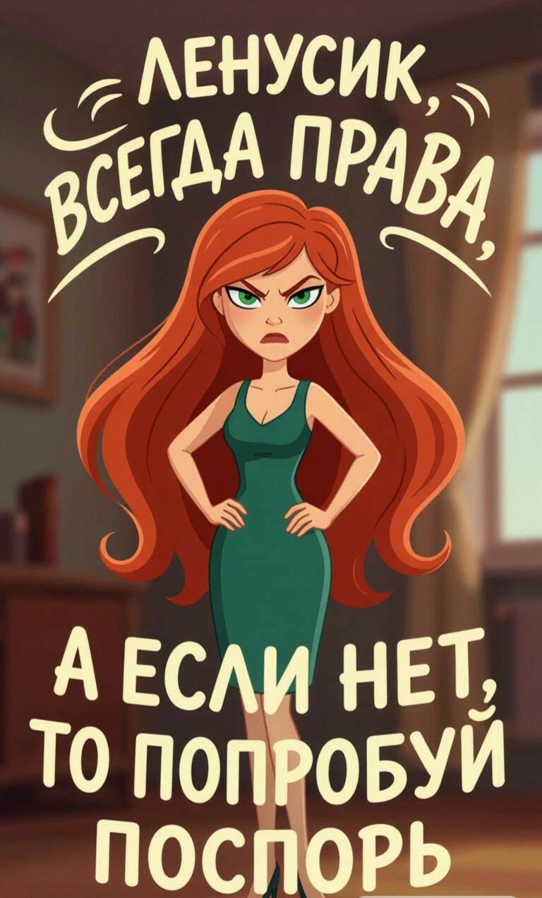 ЛЕНУСИК ВСЕГДА ПРАВА, А ЕСЛИ НЕТ, ТО ПОПРОБУЙ ПОСПОРЬ