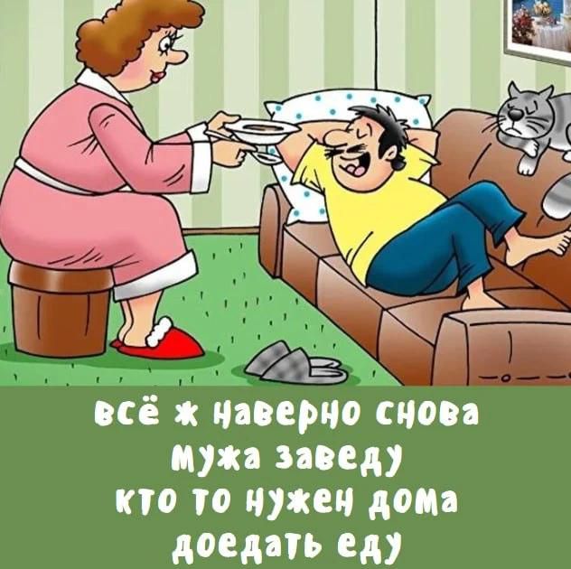 всё ж наверно снова мужа заведу кто то нужен дома доедать еду