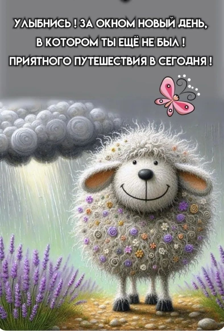 УЛЫБНИСЬ ! ЗА ОКНОМ НОВЫЙ ДЕНЬ, В КОТОРОМ ТЫ ЕЩЁ НЕ БЫЛ ! ПРИЯТНОГО ПУТЕШЕСТВИЯ В СЕГОДНЯ !