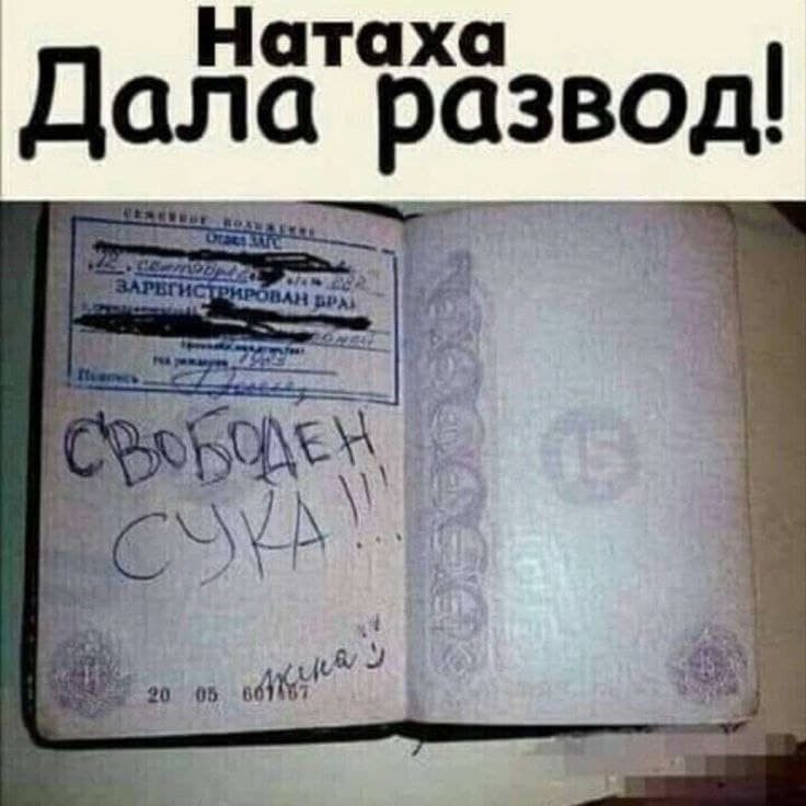 Натаха Дала развод! СВОБОДЕН СУКА!!! 20 05 Алика :)