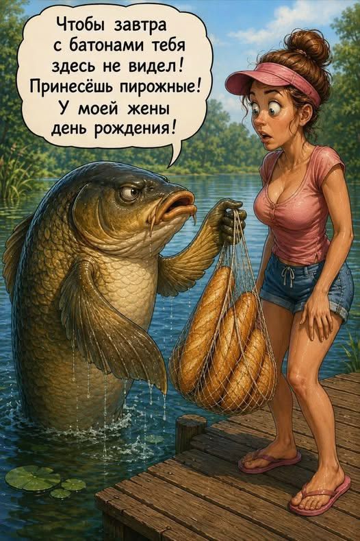 Чтобы завтра с батонами тебя здесь не видел! Принесёшь пирожные! У моей жены день рождения!