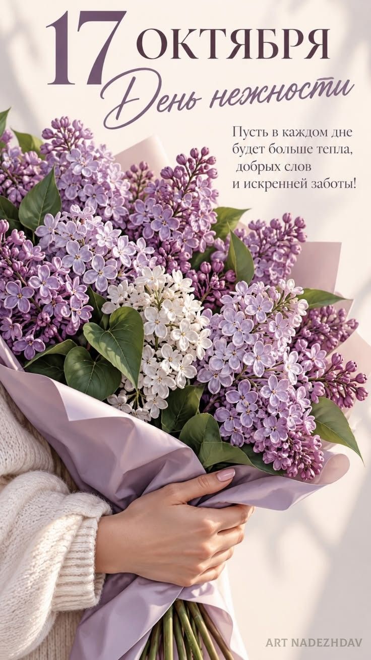 17 октября День нежности. Пусть в каждом дне будет больше тепла, добрых слов и искренней заботы! ART NADEZHDAV