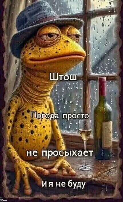 Штош Погода просто не просыхает И я не буду