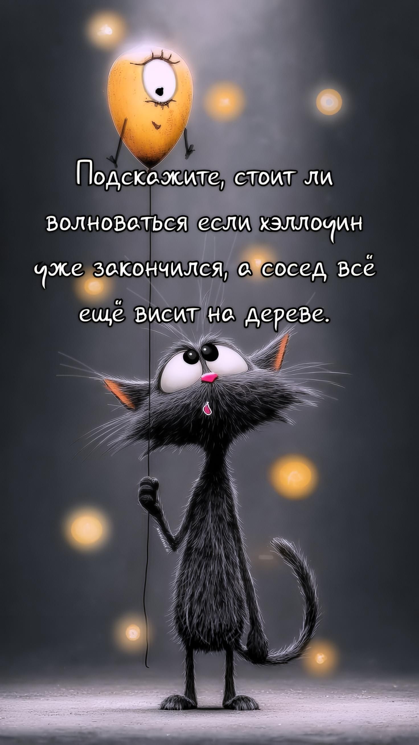 Подскажите, стоит ли волноваться если хэллоуин уже закончился, а сосед всё ещё висит на дереве.