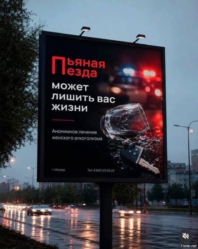Пьяная езда может лишить вас жизни. Анонимное лечение женского алкоголизма. г. Москва Тел: 8 800 123 00 23