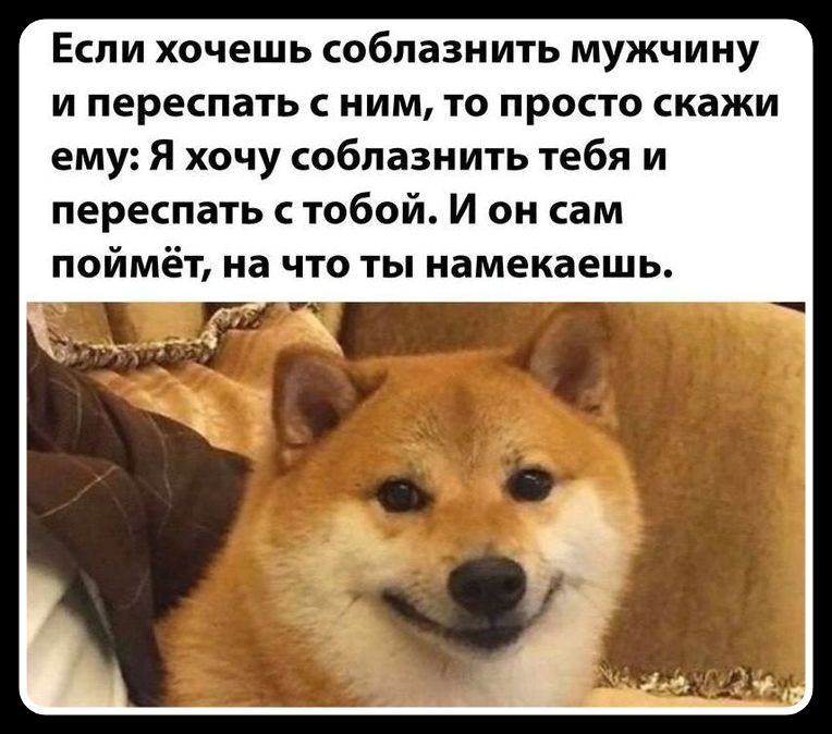 Если хочешь соблазнить мужчину и переспать с ним, то просто скажи ему: Я хочу соблазнить тебя и переспать с тобой. И он сам поймёт, на что ты намекаешь.