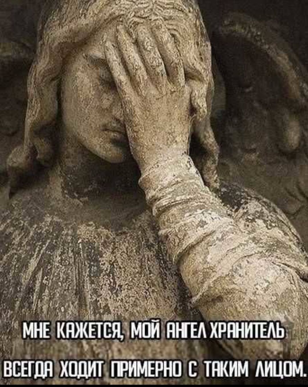 МНЕ КАЖЕТСЯ, МОЙ АНГЕЛ ХРАНИТЕЛЬ ВСЕГДА ХОДИТ ПРИМЕРНО С ТАКИМ ЛИЦОМ.