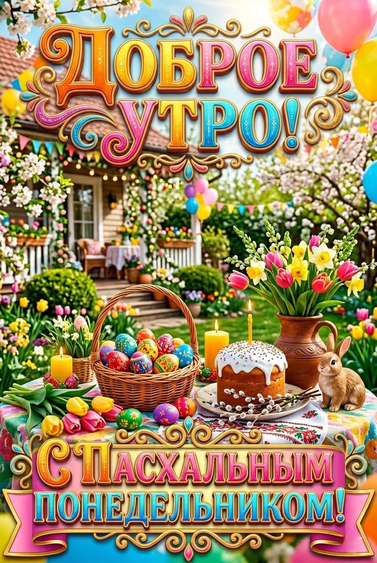 Доброе утро! С Пасхальным Понедельником!