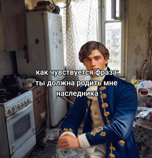 как чувствуется фраза: ты должна родить мне наследника