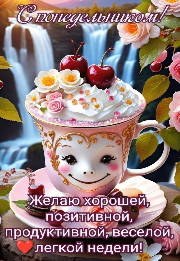 С понедельником! Желаю хорошей, позитивной, продуктивной, веселой, легкой недели!