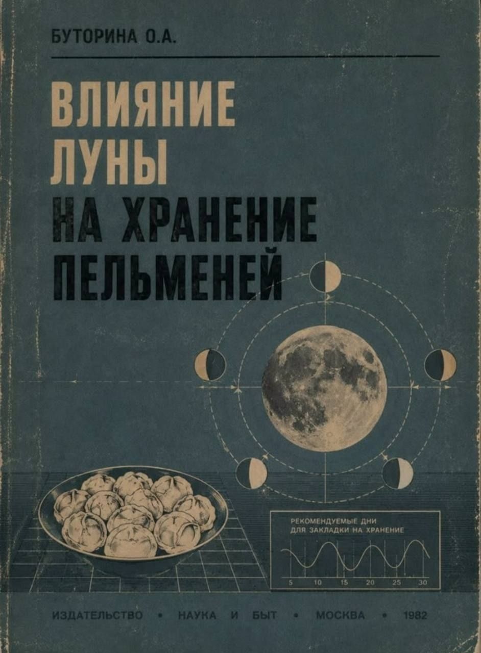 БУТОРИНА О.А. ВЛИЯНИЕ ЛУНЫ НА ХРАНЕНИЕ ПЕЛЬМЕНЕЙ ИЗДАТЕЛЬСТВО НАУКА И БЫТ МОСКВА 1982 РЕКОМЕНДУЕМЫЕ ДНИ ДЛЯ ЗАКЛАДКИ НА ХРАНЕНИЕ