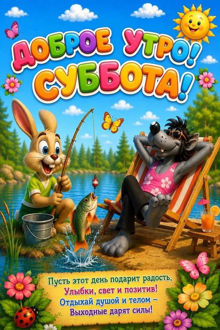ДОБРОЕ УТРО! СУББОТА! Пусть этот день подарит радость, Улыбки, свет и позитив! Отдыхай душой и телом – Выходные дарят силы!