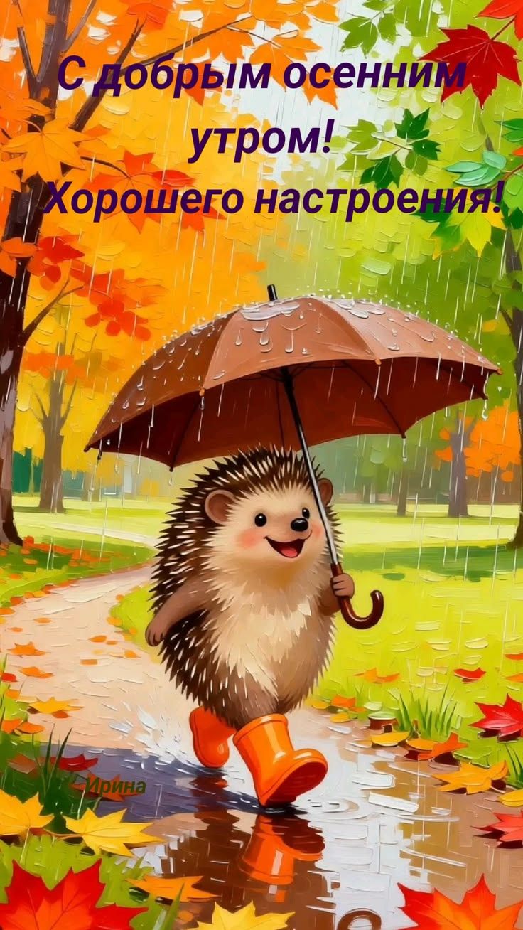 С добрым осенним утром! Хорошего настроения!