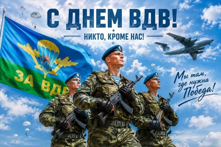 С ДНЕМ ВДВ! НИКТО, КРОМЕ НАС! ЗА ВДВ Мы там, где нужна Победа!