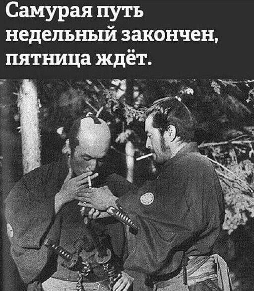 Самурая путь недельный закончен, пятница ждёт.