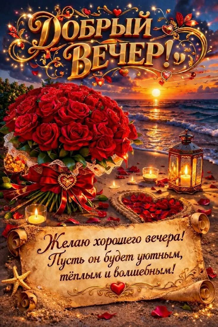 Добрый вечер! Желаю хорошего вечера! Пусть он будет уютным, тёплым и волшебным!