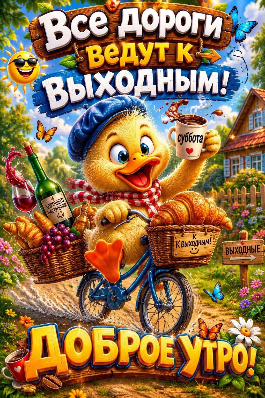 Все дороги ведут к выходным! Суббота Хорошего настроения К выходным! Выходные Доброе утро!
