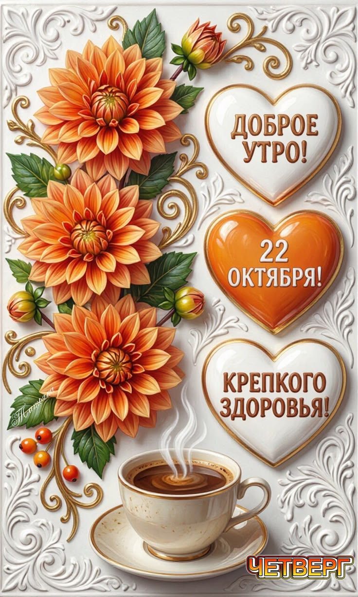 ДОБРОЕ УТРО! 22 ОКТЯБРЯ! КРЕПКОГО ЗДОРОВЬЯ! ЧЕТВЕРГ
