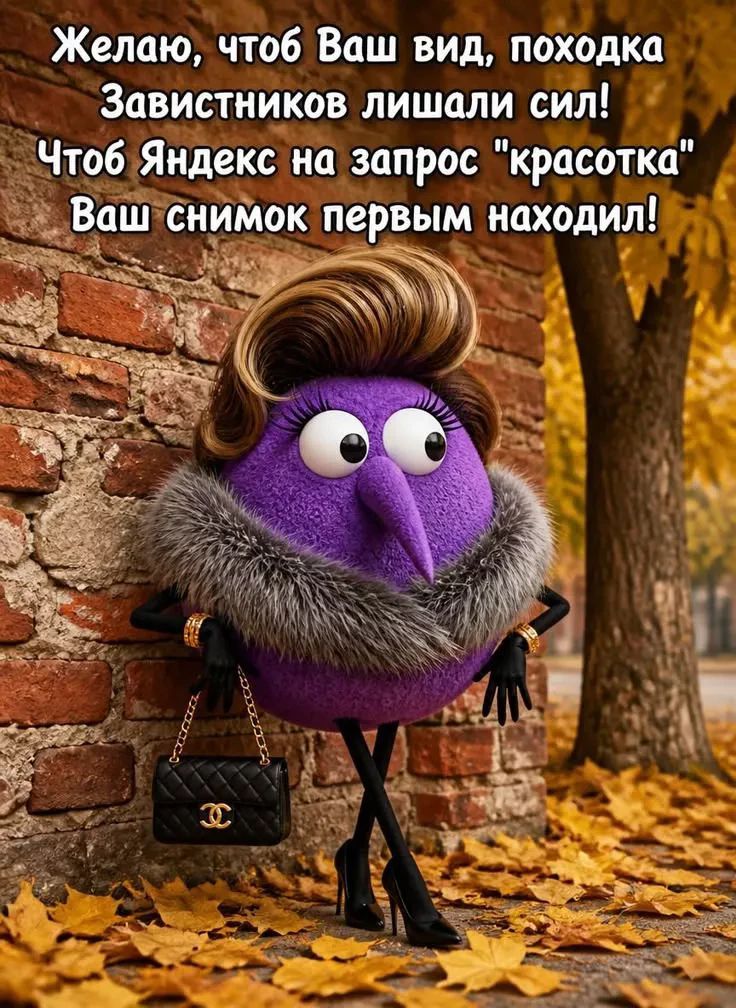 Желаю, чтоб Ваш вид, походка Завистников лишали сил! Чтоб Яндекс на запрос 