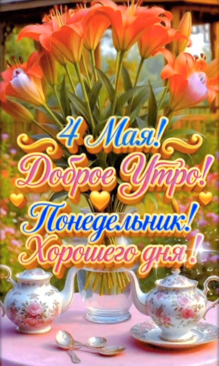 4 Мая! Доброе Утро! Понедельник! Хорошего дня!