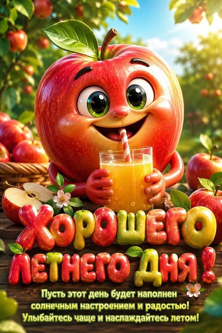 ХОРОШЕГО ЛЕТНЕГО ДНЯ! Пусть этот день будет наполнен солнечным настроением и радостью! Улыбайтесь чаще и наслаждайтесь летом!