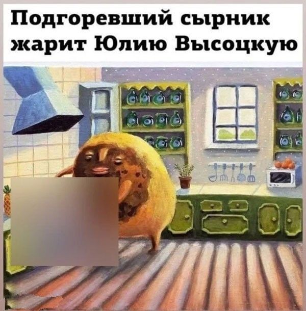 Подгоревший сырник жарит Юлию Высоцкую