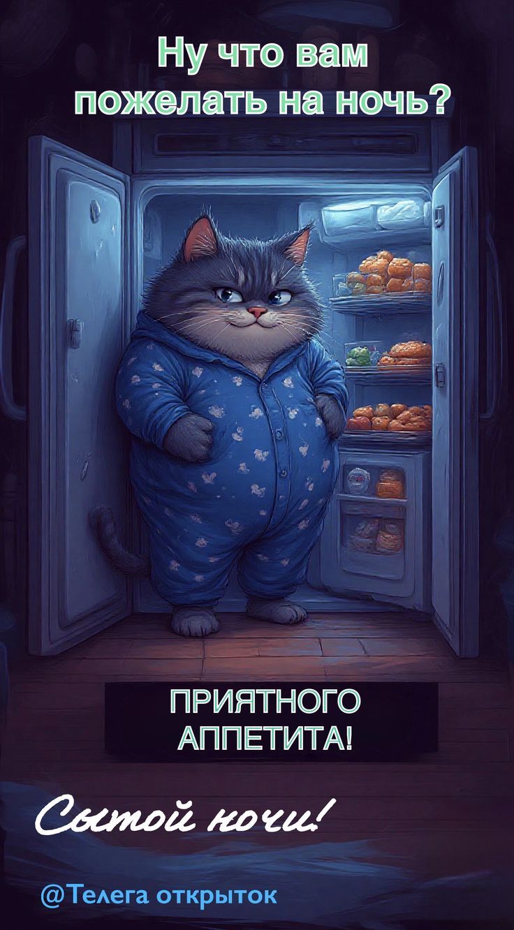 Ну что вам пожелать на ночь? ПРИЯТНОГО АППЕТИТА! Сытой ночи!