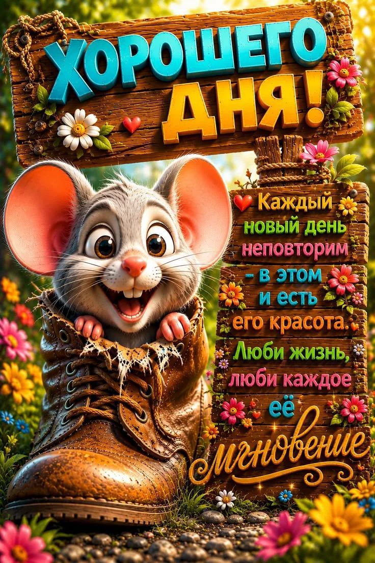 ХОРОШЕГО ДНЯ! Каждый новый день неповторим - в этом и есть его красота. Люби жизнь, люби каждое её мгновение