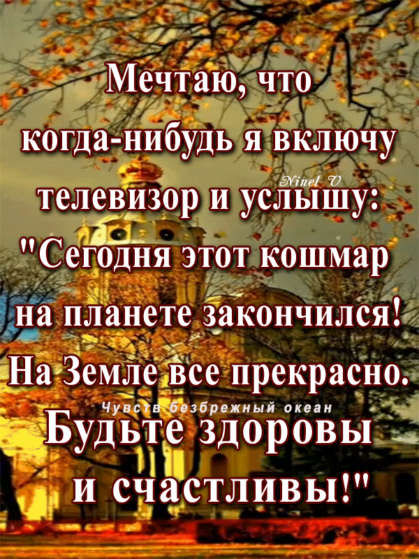 Мечтаю, что когда-нибудь я включу телевизор и услышу: 