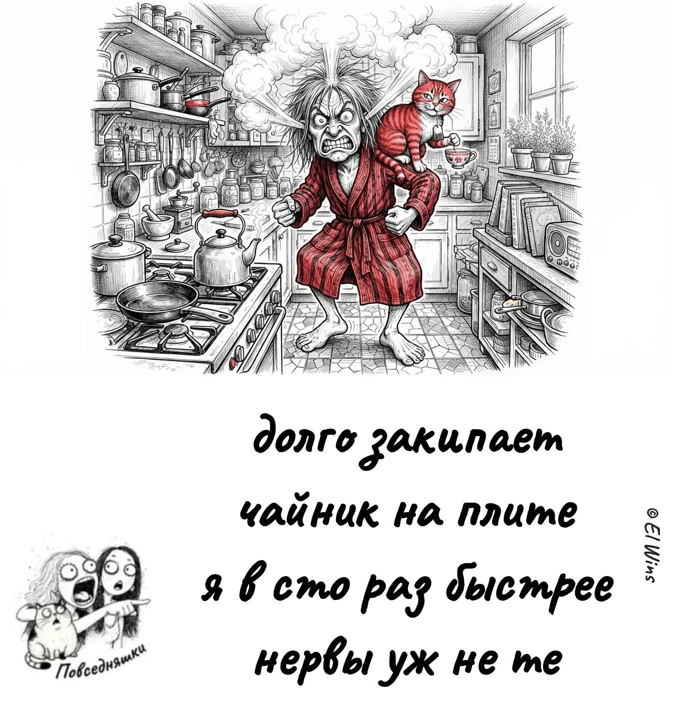 долго закипает чайник на плите я в сто раз быстрее нервы уж не те