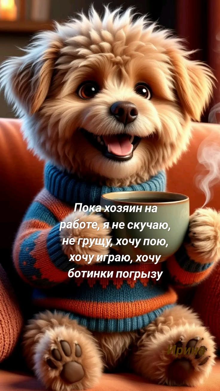 Пока хозяин на работе, я не скучаю, не грущу, хочу пою, хочу играю, хочу ботинки погрызу