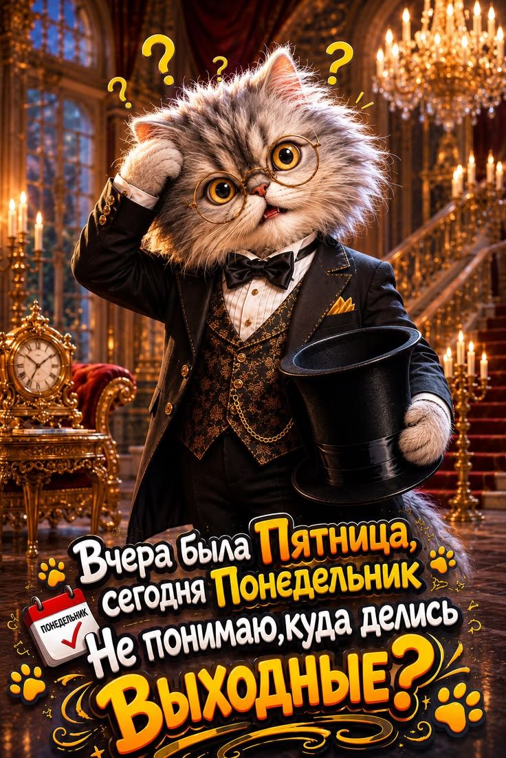 Вчера была Пятница, сегодня Понедельник. Не понимаю, куда делись Выходные?
