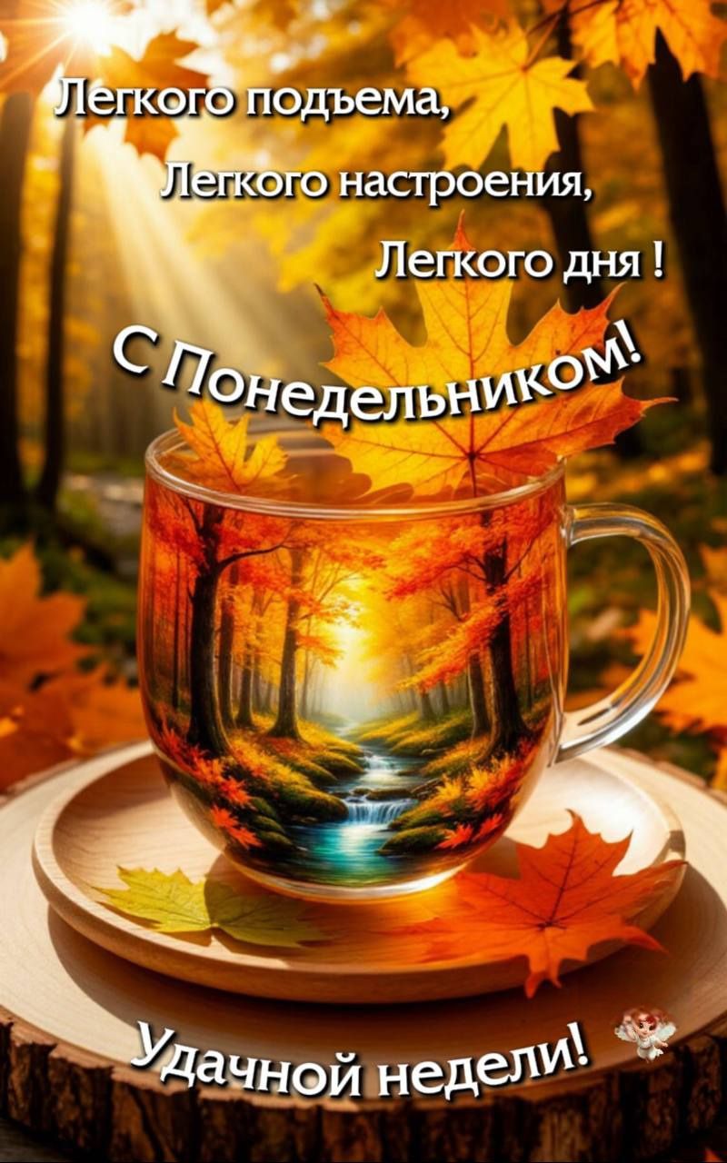Легкого подъема, Легкого настроения, Легкого дня! С Понедельником! Удачной недели!