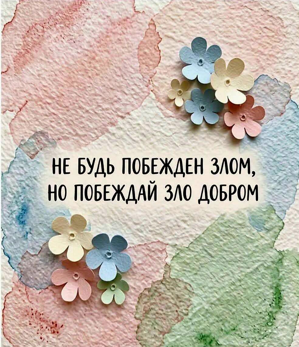 НЕ БУДЬ ПОБЕЖДЕН ЗЛОМ, НО ПОБЕЖДАЙ ЗЛО ДОБРОМ