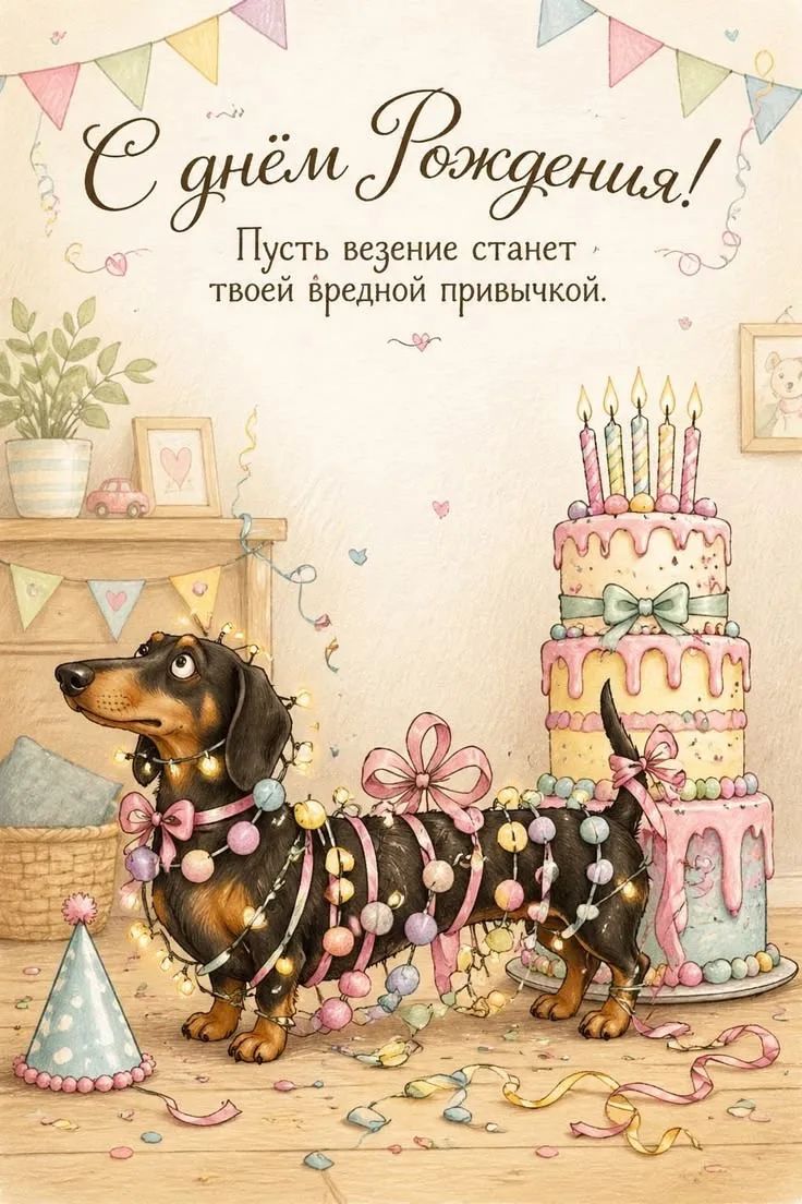 С днём Рождения! Пусть везение станет твоей вредной привычкой.