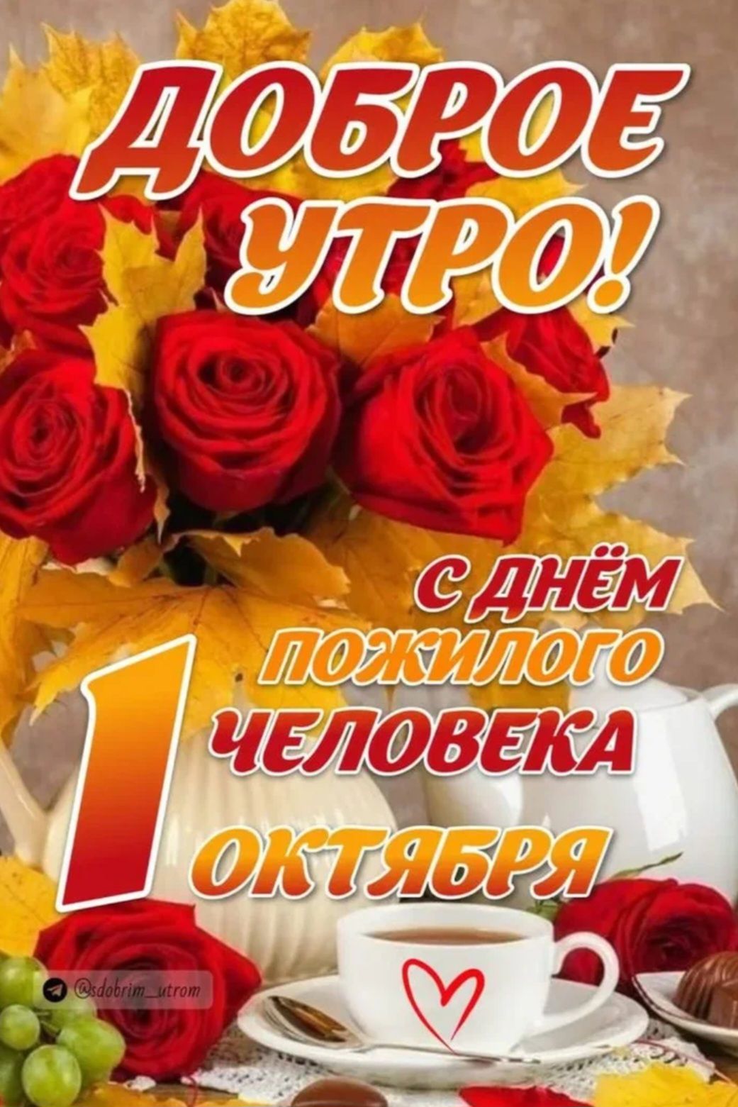 ДОБРОЕ УТРО! С ДНЁМ ПОЖИЛОГО ЧЕЛОВЕКА 1 ОКТЯБРЯ