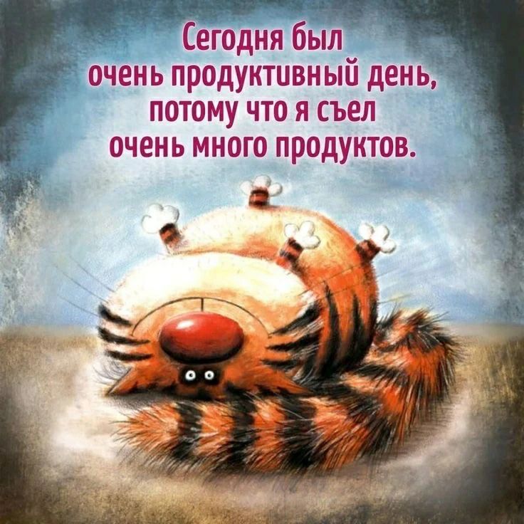 Сегодня был очень продуктивный день, потому что я съел очень много продуктов.