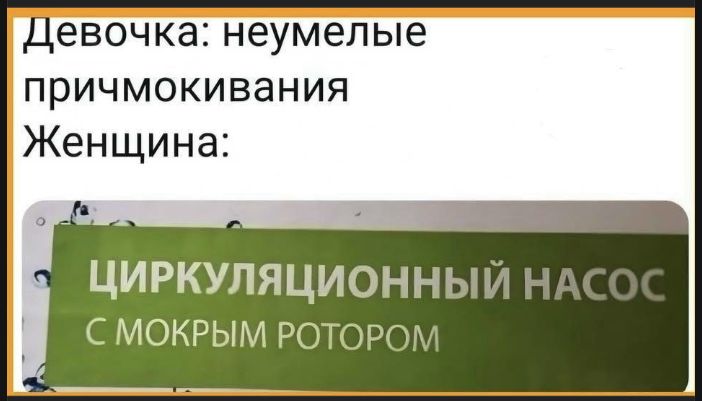 Девочка: неумелые причмокивания Женщина: ЦИРКУЛЯЦИОННЫЙ НАСОС С МОКРЫМ РОТОРОМ