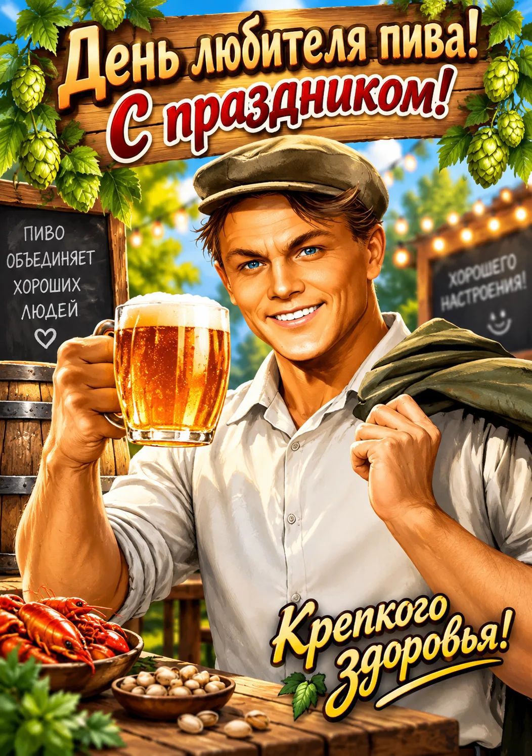 День любителя пива! С праздником! Пиво объединяет хороших людей. Хорошего настроения! Крепкого здоровья!
