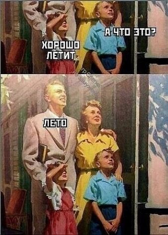 — Хорошо летит!
— А что это?
— Лето