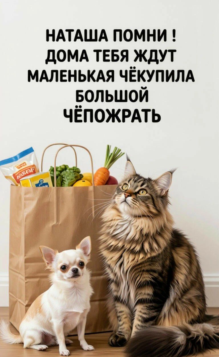 НАТАША ПОМНИ ! ДОМА ТЕБЯ ЖДУТ МАЛЕНЬКАЯ ЧЁКУПИЛА БОЛЬШОЙ ЧЁПОЖРАТЬ