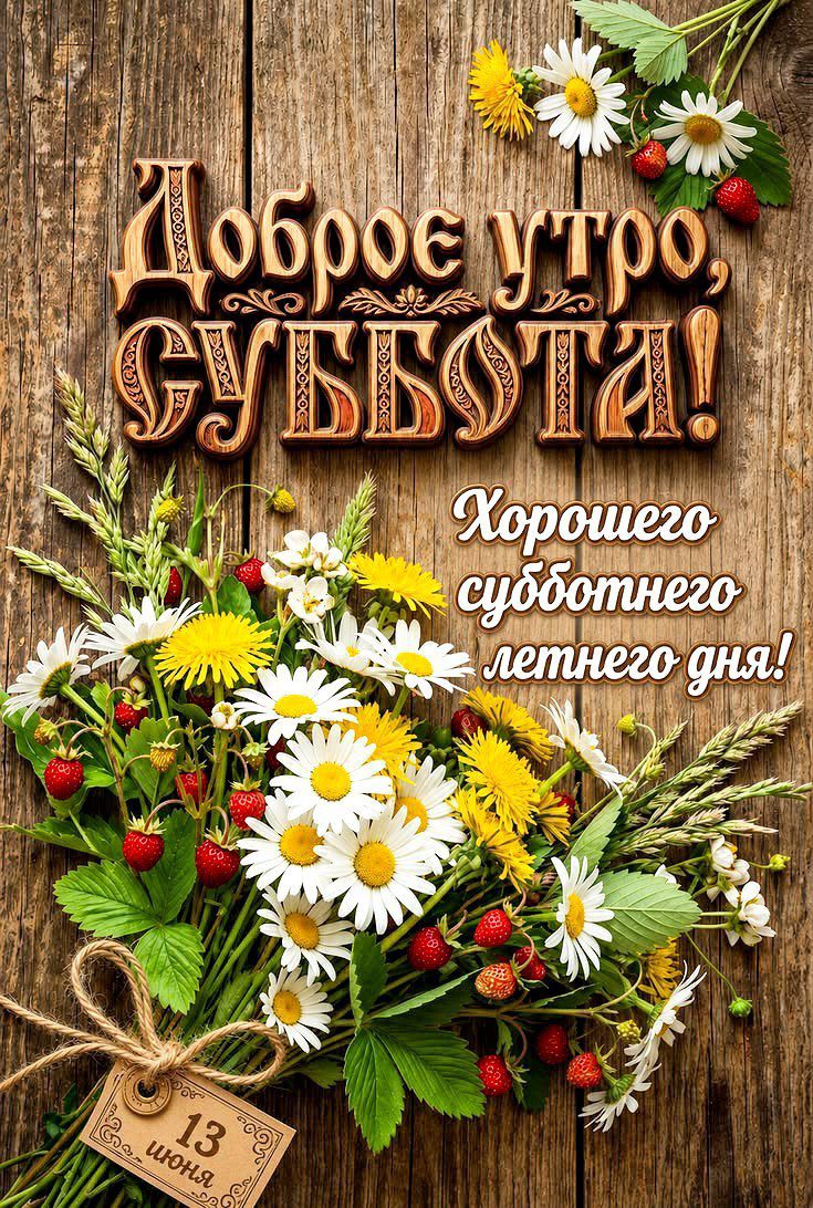 Доброе утро, СУББОТА! Хорошего субботнего летнего дня! 13 июня