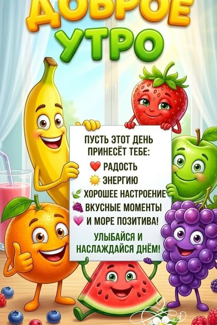 ДОБРОЕ УТРО ПУСТЬ ЭТОТ ДЕНЬ ПРИНЕСЁТ ТЕБЕ: РАДОСТЬ ЭНЕРГИЮ ХОРОШЕЕ НАСТРОЕНИЕ ВКУСНЫЕ МОМЕНТЫ И МОРЕ ПОЗИТИВА! УЛЫБАЙСЯ И НАСЛАЖДАЙСЯ ДНЁМ!