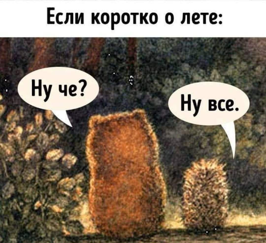 Если коротко о лете: Ну че? Ну все.
