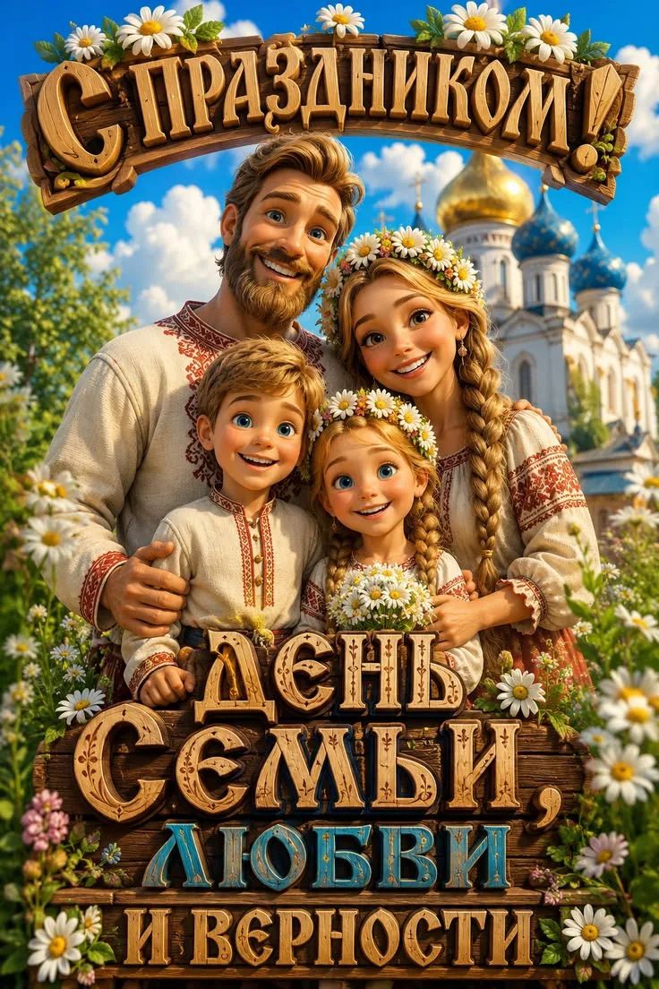 С ПРАЗДНИКОМ! ДЕНЬ СЕМЬИ, ЛЮБВИ И ВЕРНОСТИ