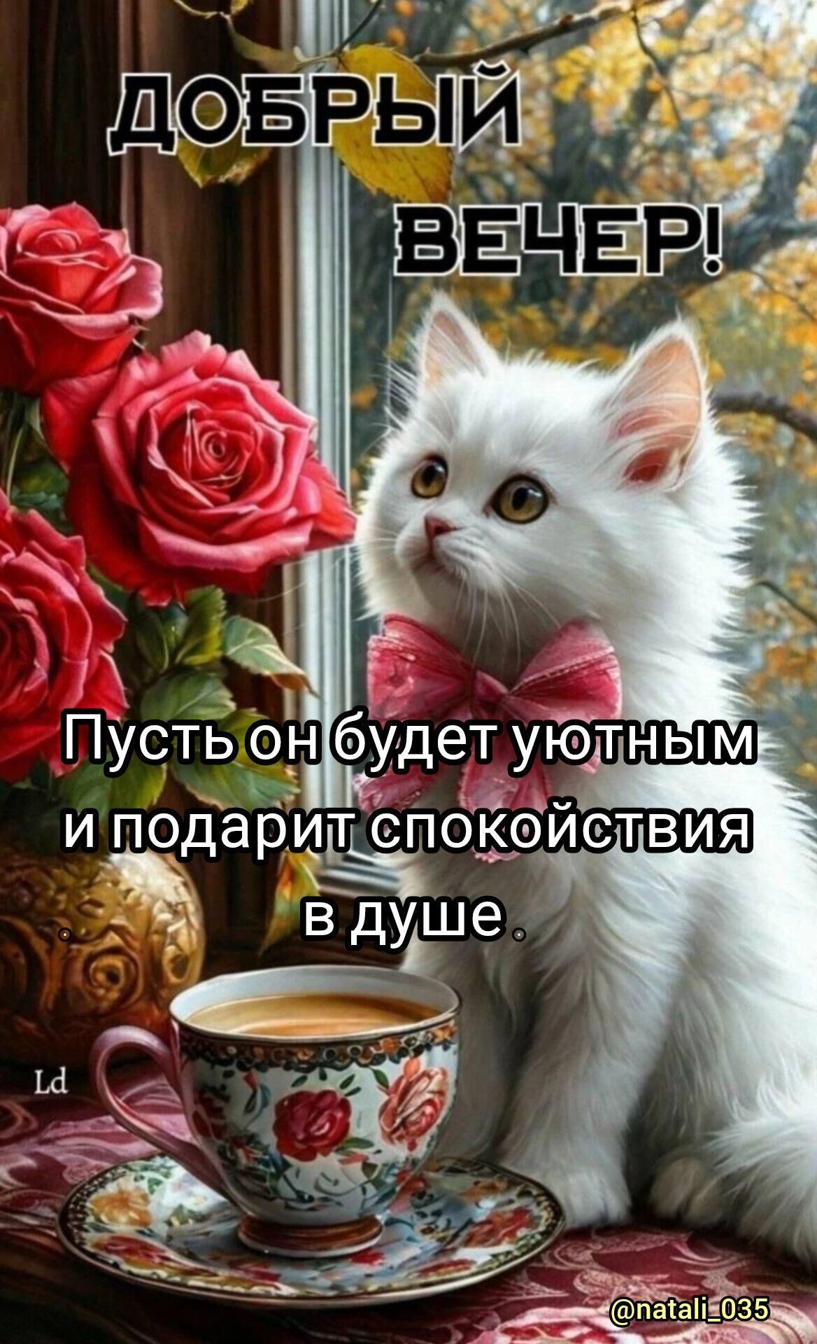 ДОБРЫЙ ВЕЧЕР! Пусть он будет уютным и подарит спокойствия в душе.