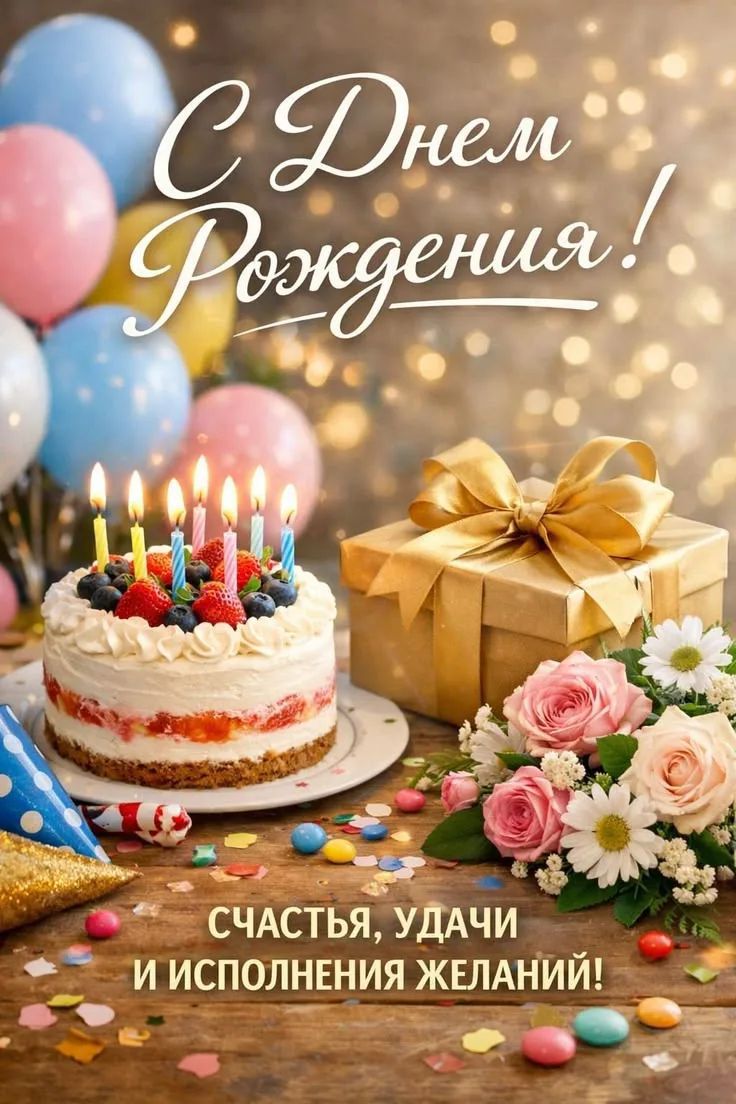 С Днем Рождения! Счастья, удачи и исполнения желаний!